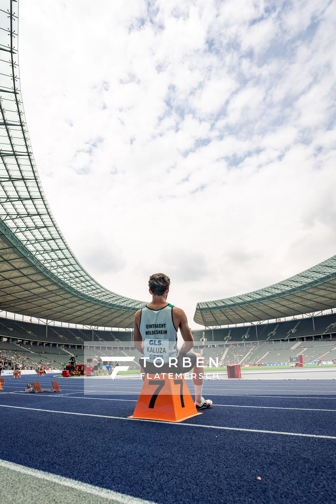 Niclas Jan Kaluza (Eintracht Hildesheim) waehrend der deutschen Leichtathletik-Meisterschaften im Olympiastadion am 25.06.2022 in Berlin